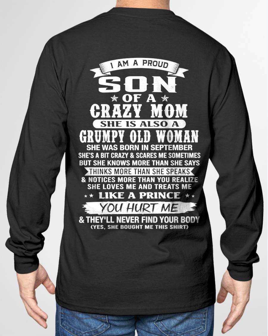 SEPTEMBER - PROUD SON OF A CRAZY MOM - FROM MOM - TLEE09 (SKU2606-127-09)