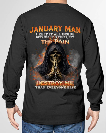 JANUARY MAN SKULL SHIRT – I KEEP IT ALL INSIDE DARK GOTHIC T-SHIRT - FOR MAN - TLEE01 (SKU2604-136-01)