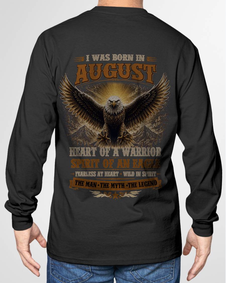 AUGUST BORN WARRIOR EAGLE SHIRT DESIGN - FOR MAN - TLEE08 (SKU2605-225-08)
