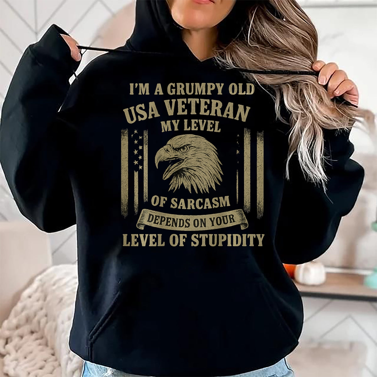 Proud Veteran Shirt, Funny Veteran UnisexT-Shirt/Hoodie/Sweatshirt HLT00 - Grumpy Old USA Veteran T-Shirt