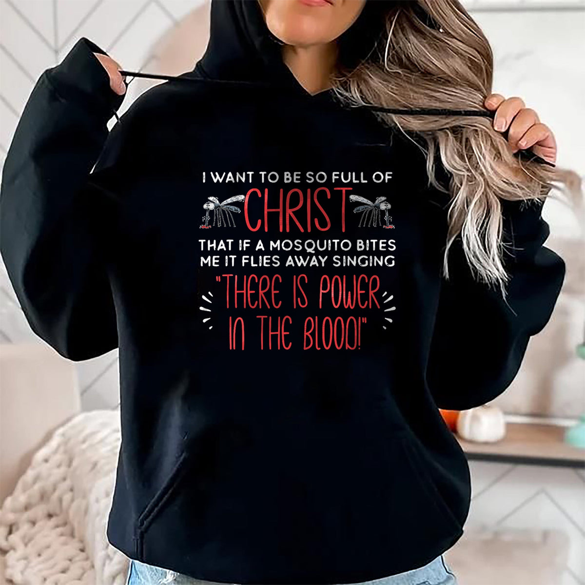Christian Tee, Christian Faith Unisex T-Shirt/Hoodie/Sweatshirt HLT00 - Christian Mosquito Joke Funny Religious Christ Follower T-Shirt Jesus T-Shirt (Copy)