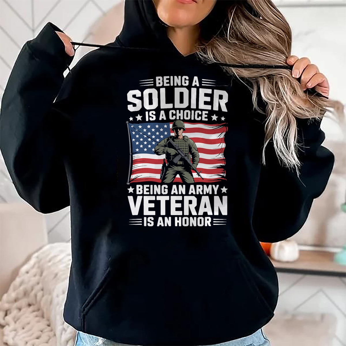 Proud Veteran Shirt, Funny Veteran UnisexT-Shirt/Hoodie/Sweatshirt HLT00 - Being A Soldier is A Choice Being an Army Veteran is an T-Shirt