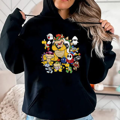 Best Wife Shirt, Wife and Husband Unisex T-Shirt/Hoodie/Sweatshirt HLT00 - Nintendo Super Mario Bowser Enemy Group Shot T-Shirt (1)