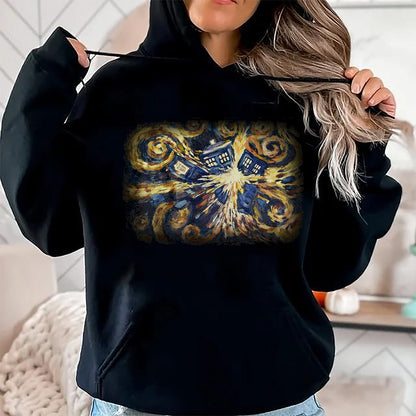 Best Doctor Shirt, Funny Doctor UnisexT-Shirt/Hoodie/Sweatshirt HLT00 - Art Tardis Van Gogh Time Travel Sci-Fi Fan T-Shirt
