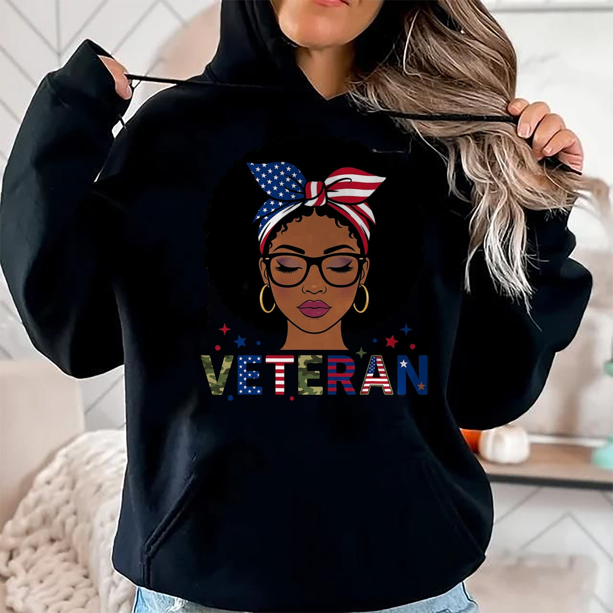 Proud Veteran Shirt, Funny Veteran UnisexT-Shirt/Hoodie/Sweatshirt HLT00 - Black Veteran Women African American Female Army Soldier T-Shirt
