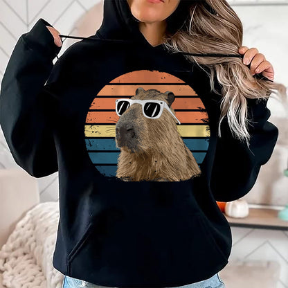 Cute Capybara Shirt, Funny Capybara Unisex T-Shirt/Hoodie/Sweatshirt HLT00 - Funny Capybara Vintage Long Sleeve T-Shirt