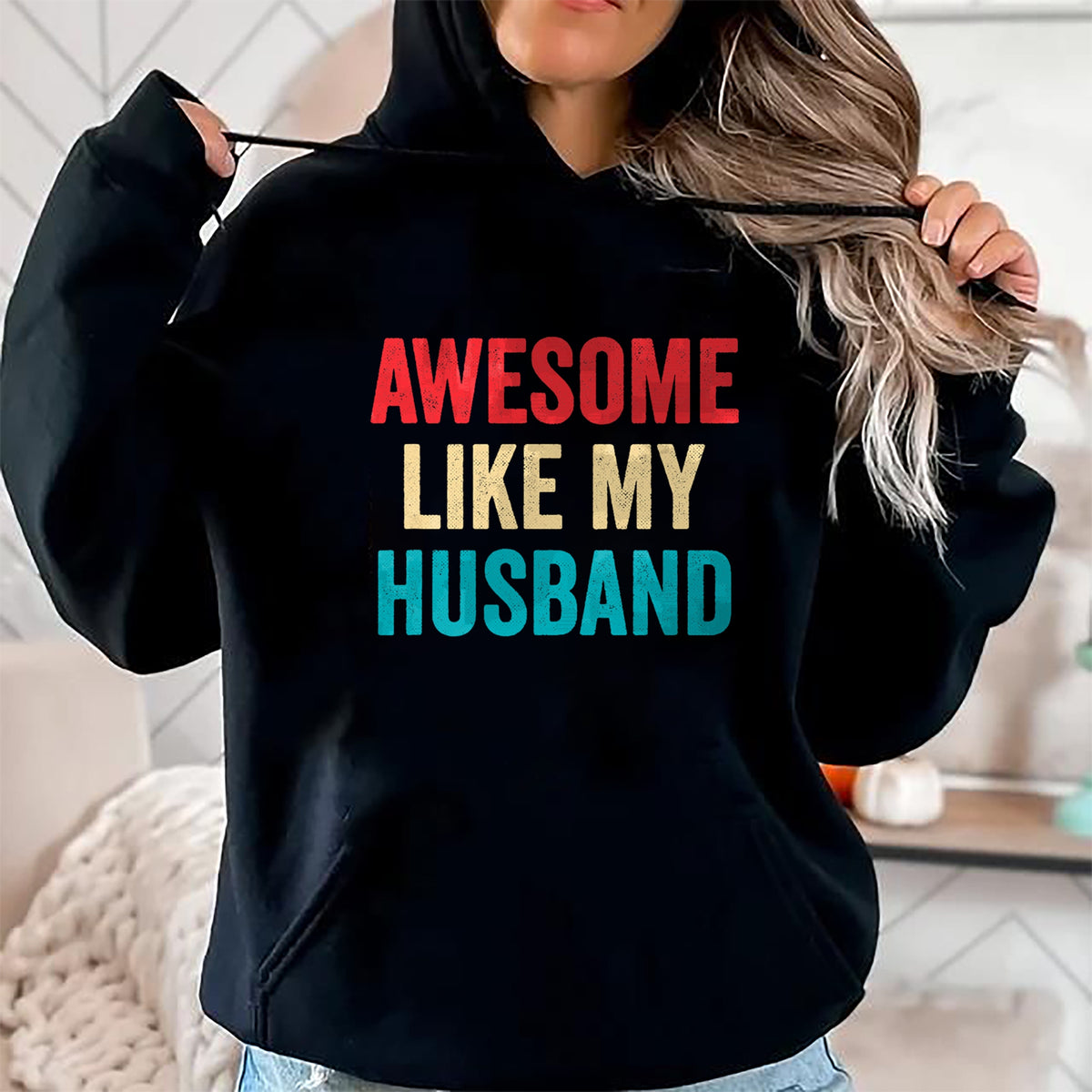 Best Wife Shirt, Wife and Husband Unisex T-Shirt/Hoodie/Sweatshirt HLT00 - Awesome Like My Husband - Funny Husband Wife T-Shirt