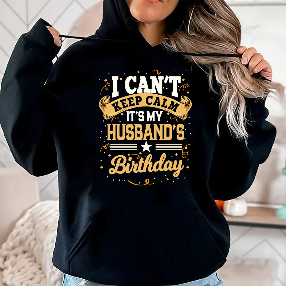 Best Wife Shirt, Wife and Husband Unisex T-Shirt/Hoodie/Sweatshirt HLT00 - I Can't Keep Calm It's My Husband Birthday Party Gift Long Sleeve T-Shirt