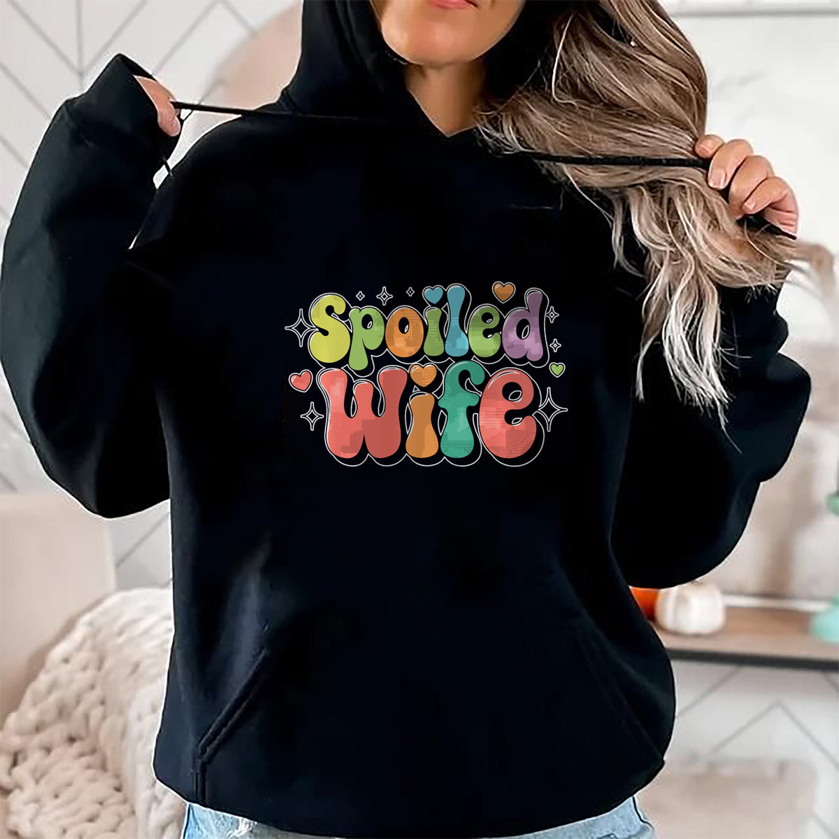 Best Wife Shirt, Wife and Husband Unisex T-Shirt/Hoodie/Sweatshirt HLT00 - Gift for wife T shirt, spoiled wife   Funny Wife Spoiled Wife Sweatshirt