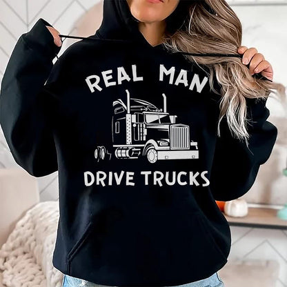 Best Truck Driver Life Shirt, Funny Trucker UnisexT-Shirt/Hoodie/Sweatshirt HLT00 - Truck Driver Real Men Drive Trucks semi-Trailer Trucker Job T-Shirt