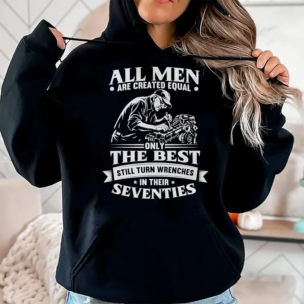 Best Mechanic Life Shirt, Funny Mechanic UnisexT-Shirt/Hoodie/Sweatshirt HLT00 - Mens 70th Birthday Auto Repairman Still Turn Wrenches Seventies T-Shirt