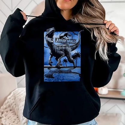 Best Dinosaur Lover Shirt, Funny Dinosaur UnisexT-Shirt/Hoodie/Sweatshirt HLT00 - Jurassic World Raptor Moon Light Logo Graphic T-Shirt T-Shirt