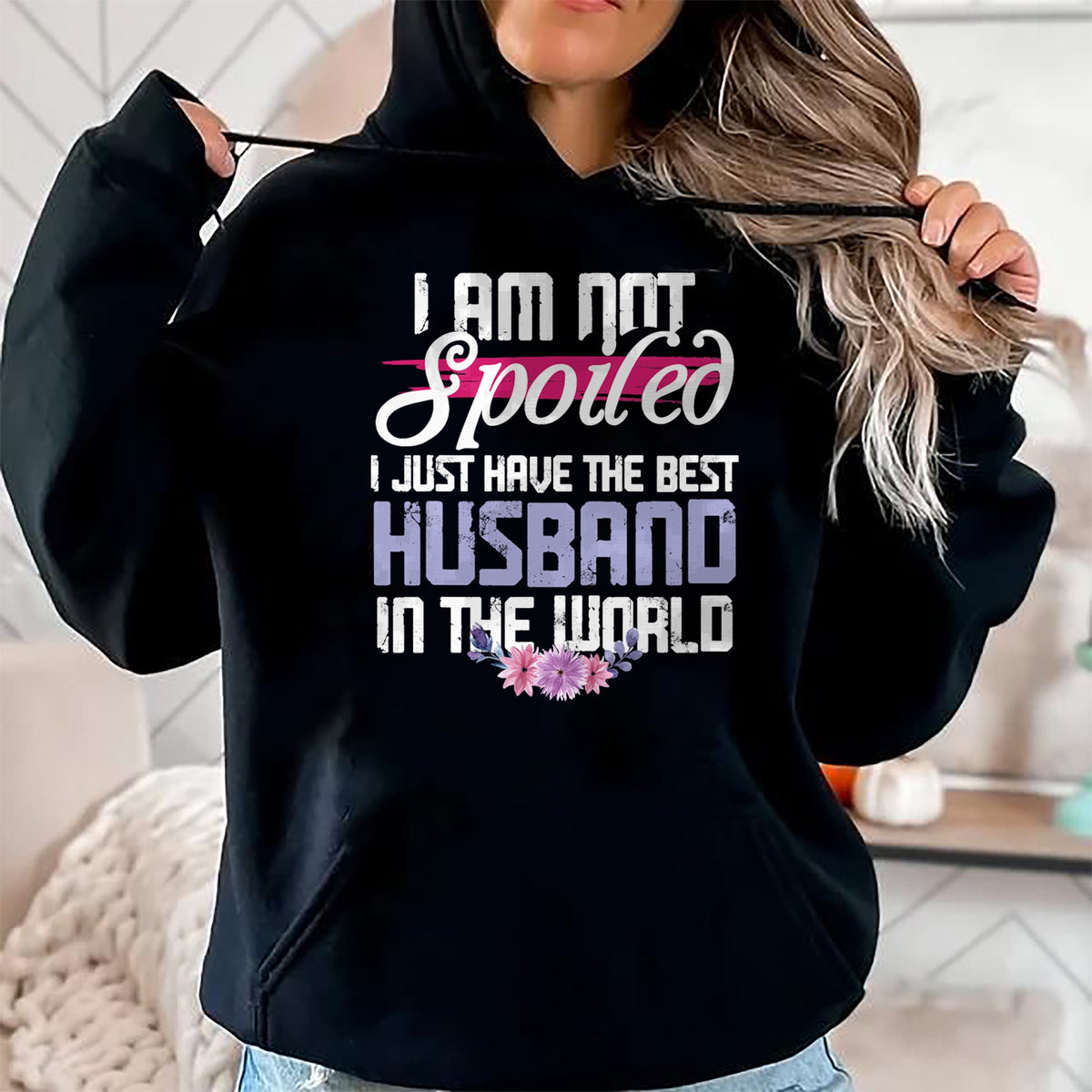 Best Wife Shirt, Wife and Husband Unisex T-Shirt/Hoodie/Sweatshirt HLT00 - Gift for wife T shirt, spoiled wife   Spoiled Wife - Best Husband In The World T-Shirt