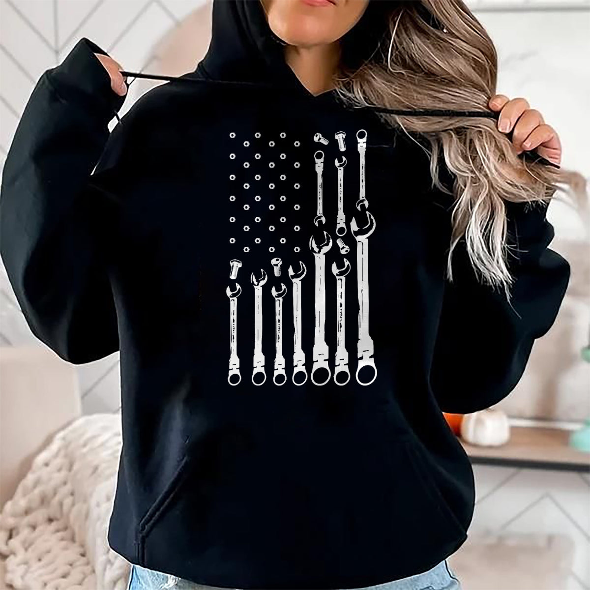 Best Mechanic Life Shirt, Funny Mechanic UnisexT-Shirt/Hoodie/Sweatshirt HLT00 - Mechanic Flag American Patriotic Flag Car Mechanic USA Flag T-Shirt