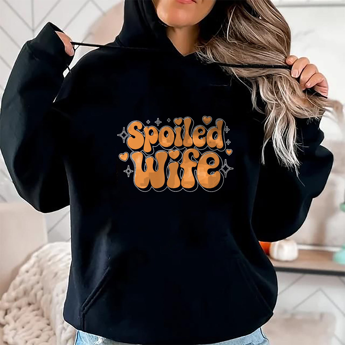 Best Wife Shirt, Wife and Husband Unisex T-Shirt/Hoodie/Sweatshirt HLT00 - Gift for wife T shirt, spoiled wife   Spoiled Wife Premium T-Shirt