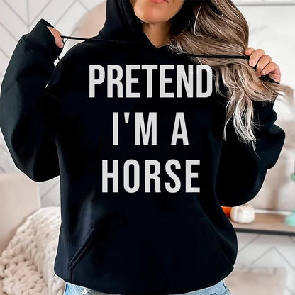 Best Horse Lover Shirt , Funny Horse UnisexT-Shirt/Hoodie/Sweatshirt HLT00 - Lazy Halloween Pretend I_m A Horse Costume Funny Party T-Shirt