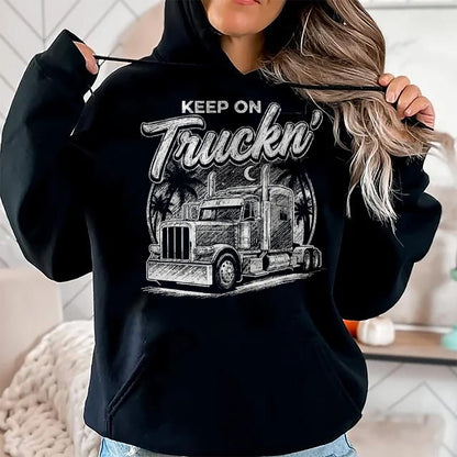 Best Truck Driver Life Shirt, Funny Trucker UnisexT-Shirt/Hoodie/Sweatshirt HLT00 - Semi Truck Driver Trucking T-Shirt (9)