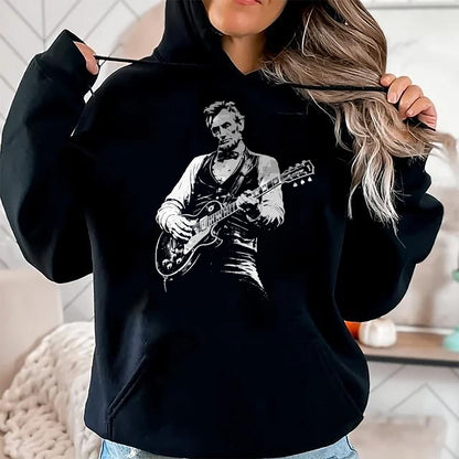 Guitar Lover Shirt, Funny Guitar UnisexT-Shirt/Hoodie/Sweatshirt HLT00 - Retro Vintage Abraham Lincoln Abe Lincoln Playing Guitar Men T-Shirt