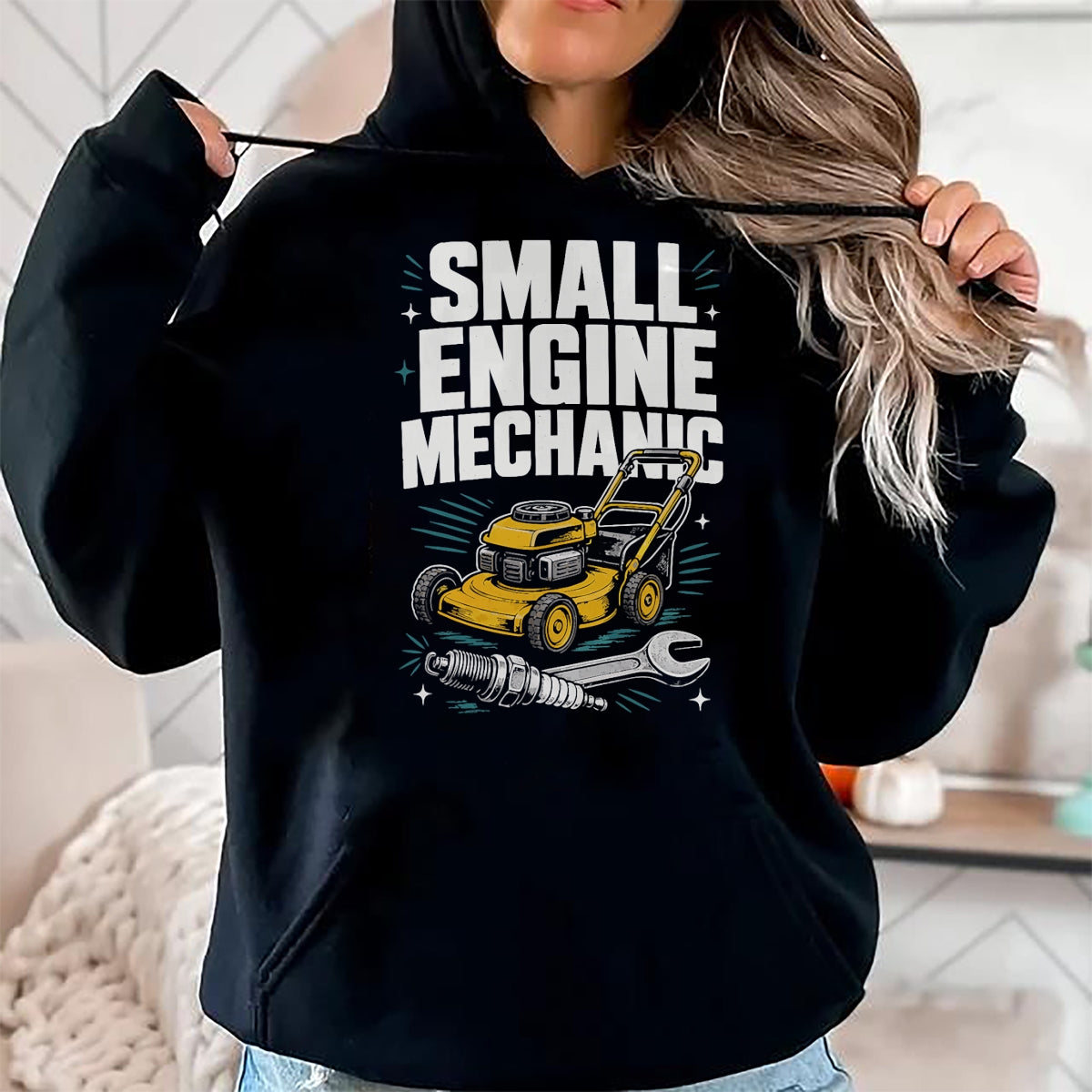 Best Mechanic Life Shirt, Funny Mechanic UnisexT-Shirt/Hoodie/Sweatshirt HLT00 - Small Engine Mechanic Lawn Mower Repair T-Shirt