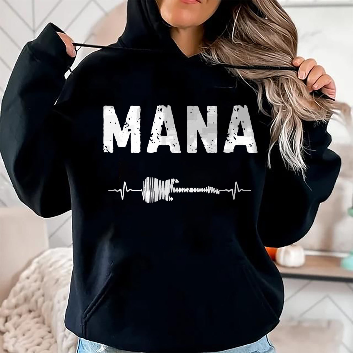 Guitar Lover Shirt, Funny Guitar UnisexT-Shirt/Hoodie/Sweatshirt HLT00 - Mana Guitar Heartbeat Music Guitarist Retro Vintage T-Shirt