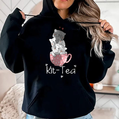 Cat Love Shirt, Funny Cat Lover Gift UnisexT-Shirt/Hoodie/Sweatshirt HLT00 - Kit Tea Gift Cat Lover Gift Funny Animal Love T-Shirt Cool T-Shirt