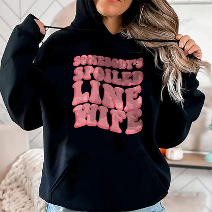 Best Wife Shirt, Wife and Husband Unisex T-Shirt/Hoodie/Sweatshirt HLT00 - Gift for wife T shirt, spoiled wife   Someone's Spoiled Line Wife - Lineman's Wife - Journeyman T-Sh