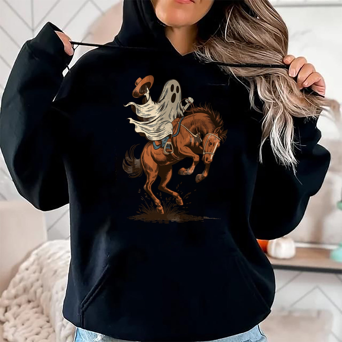 Best Horse Lover Shirt , Funny Horse UnisexT-Shirt/Hoodie/Sweatshirt HLT00 - Halloween Western Cowboy Ghost Rodeo Horse Country T-Shirt