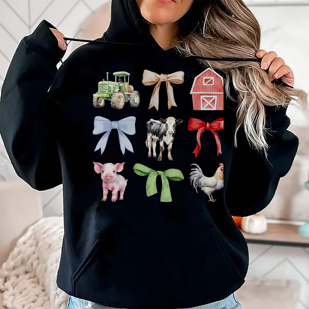 Best Farmer Life Shirt, Funny Farmer UnisexT-Shirt/Hoodie/Sweatshirt HLT00 - Cute Farm Animals Cow Pig Chicken Coquette Farmer Country T-Shirt, Men, Black, 3X-Large