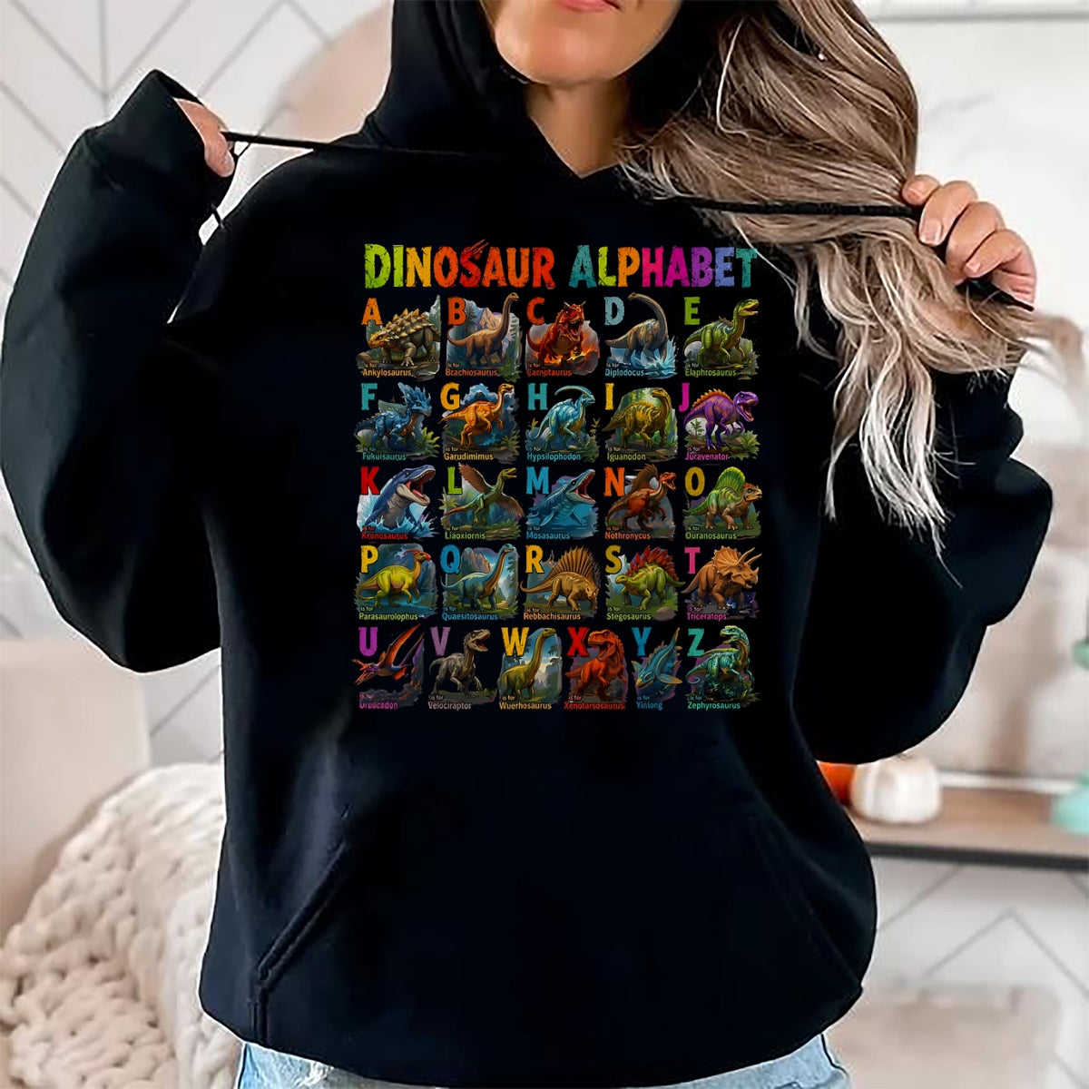 Best Dinosaur Lover Shirt, Funny Dinosaur UnisexT-Shirt/Hoodie/Sweatshirt HLT00 - Types of Dinosaurs Alphabet ABC A-Z Dino Lover Kids Boys T-Shirt