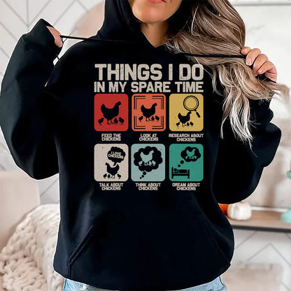 Best Farmer Life Shirt, Funny Farmer UnisexT-Shirt/Hoodie/Sweatshirt HLT00 - Things I Do in My Spare Time Funny Chicken Farmer Kids Teen T-Shirt