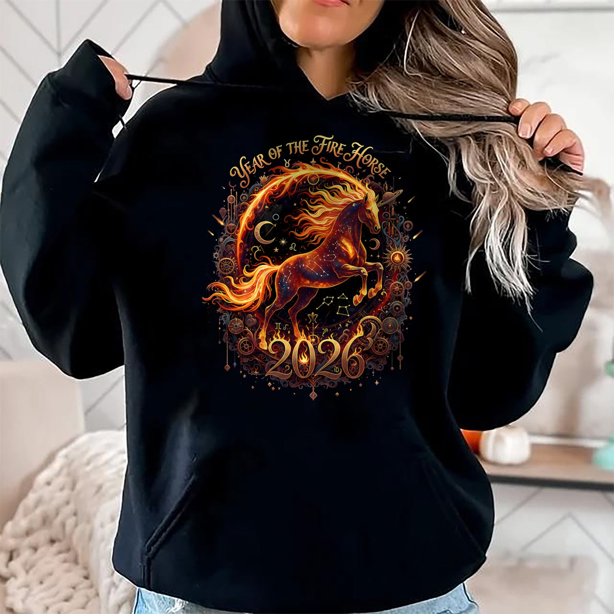 Best Horse Lover Shirt , Funny Horse UnisexT-Shirt/Hoodie/Sweatshirt HLT00 - Year of The Fire Horse 2026 Lunar Chinese New Year Zodiac T-Shirt