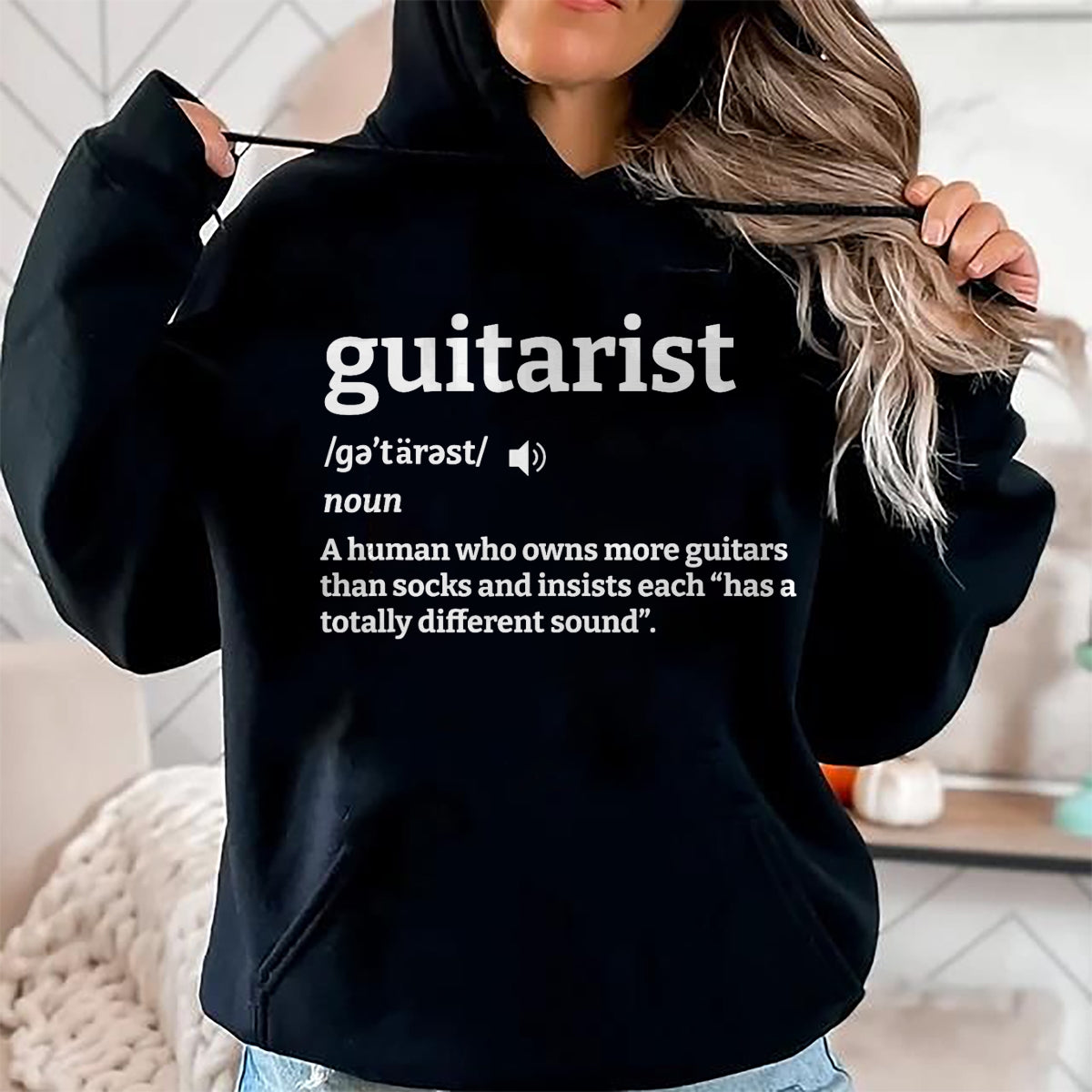 Guitar Lover Shirt, Funny Guitar UnisexT-Shirt/Hoodie/Sweatshirt HLT00 - Guitarist Definition A Human Who Owns More Guitars T-Shirt