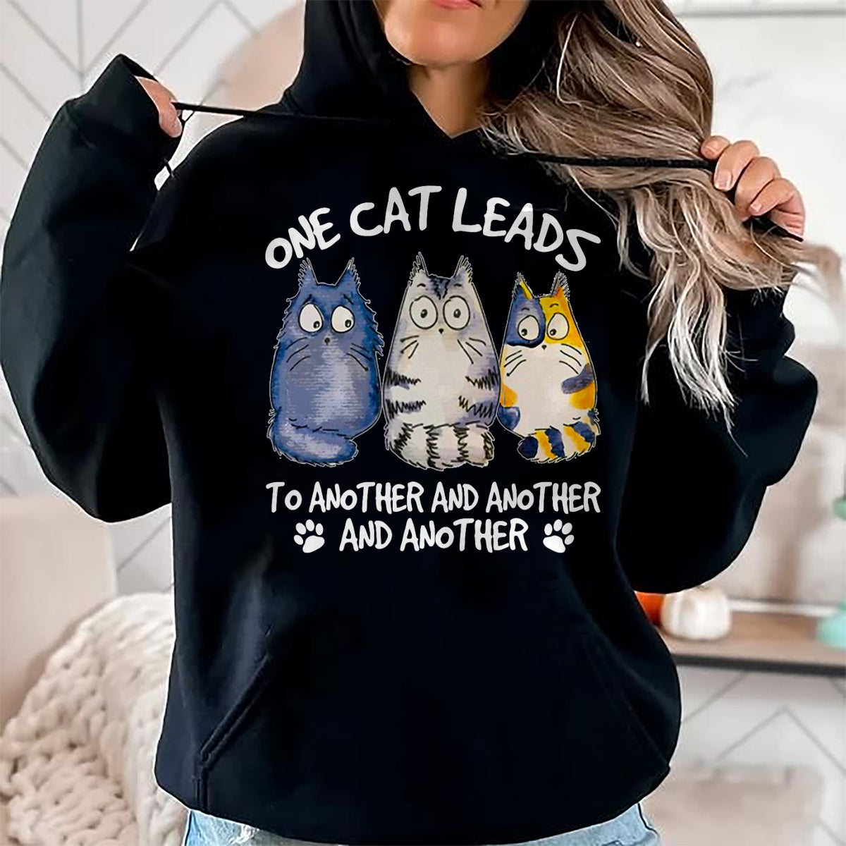 Cat Love Shirt, Funny Cat Lover Gift UnisexT-Shirt/Hoodie/Sweatshirt HLT00 - Funny Cat Design Cat Lover Kitten Cat T-Shirt