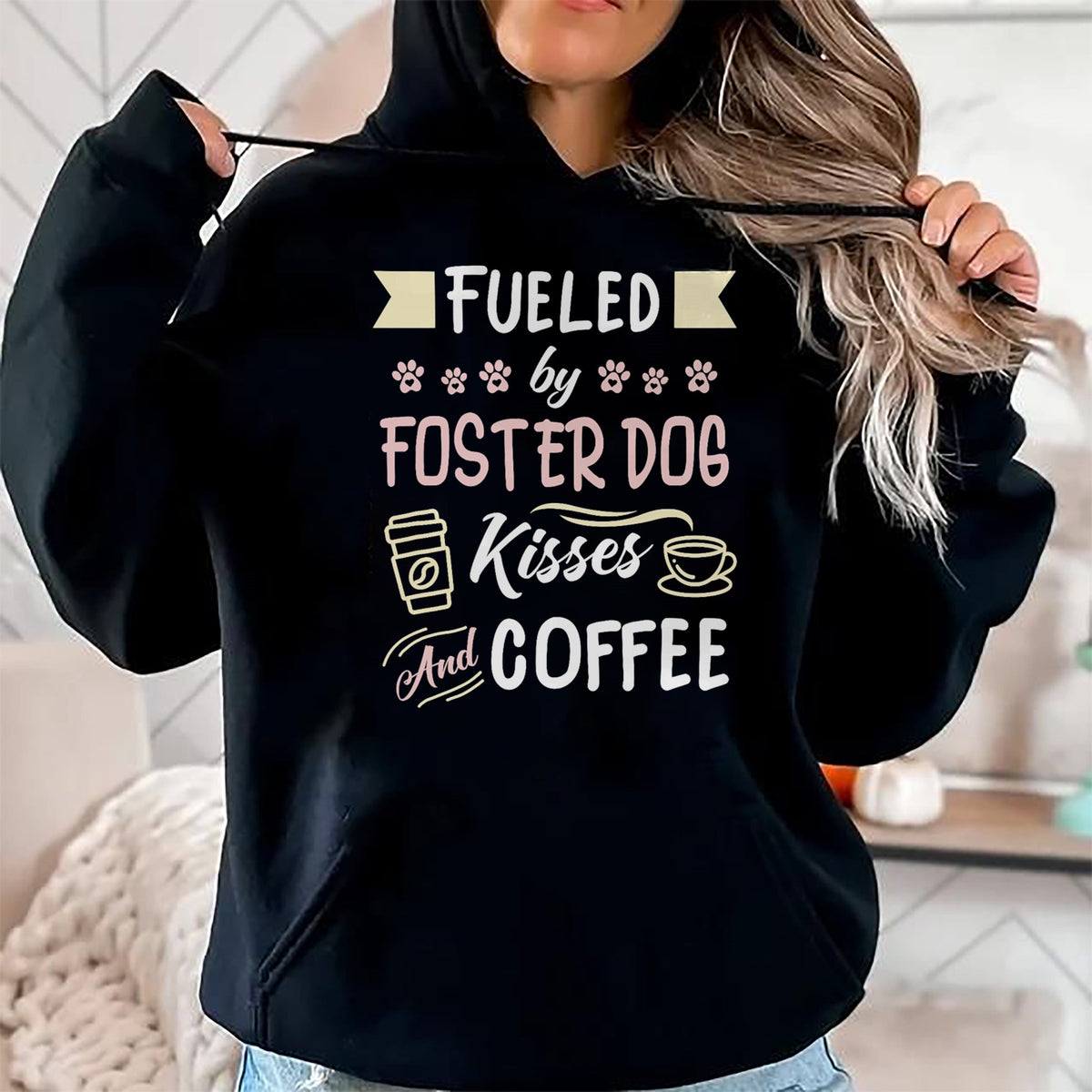 Dog Love Shirt, Dog Lover Gift T-Shirt/Hoodie/Sweatshirt HLT00 - Foster Dog Mom Coffee Lover T-Shirt (1)