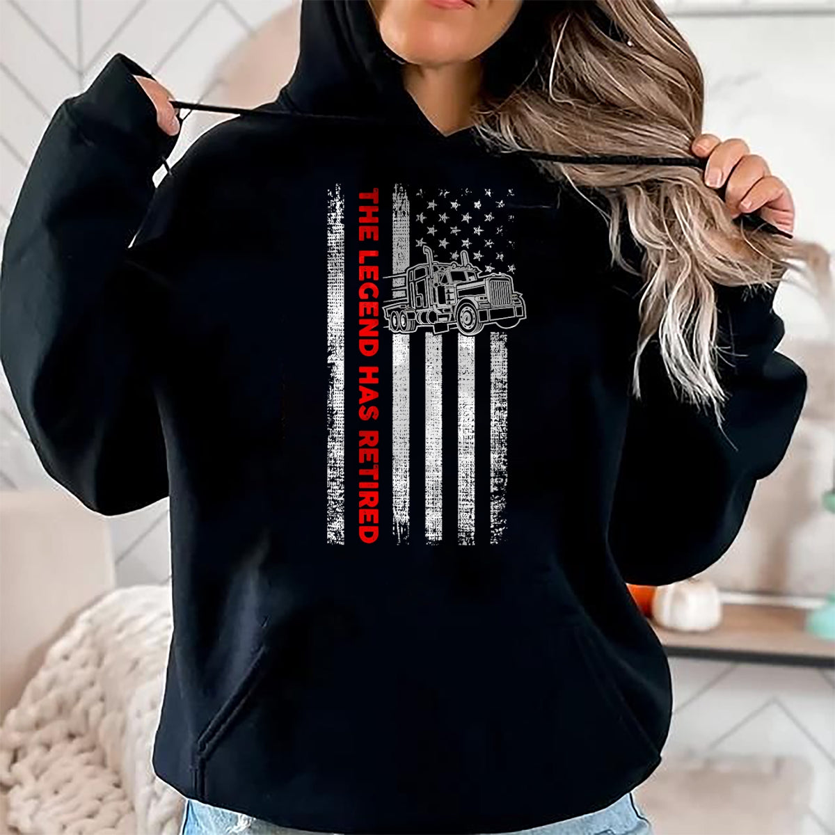 Best Truck Driver Life Shirt, Funny Trucker UnisexT-Shirt/Hoodie/Sweatshirt HLT00 - Retired Truck Driver - Patriotic Trucker - American Flag T-Shirt