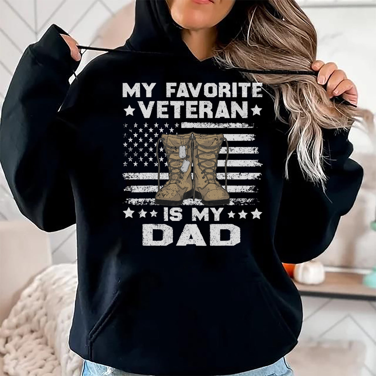 Proud Veteran Shirt, Funny Veteran UnisexT-Shirt/Hoodie/Sweatshirt HLT00 - Father Veterans Day My Favorite Veteran Is My Dad for Kids T-Shirt