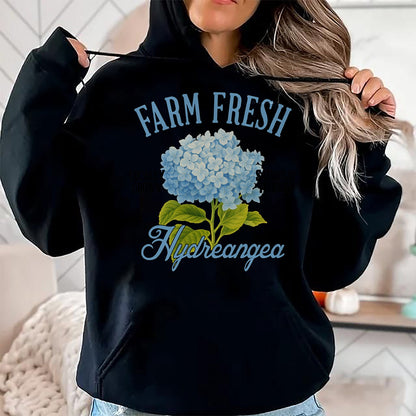 Best Farmer Life Shirt, Funny Farmer UnisexT-Shirt/Hoodie/Sweatshirt HLT00 - Hydrangea Farmers Market Gardening Farm A Fresh Hydrangea T-Shirt