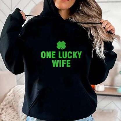 Best Wife Shirt, Wife and Husband Unisex T-Shirt/Hoodie/Sweatshirt HLT00 - Gift for wife T shirt, lucky wife   One Lucky Wife Premium T-Shirt (1)