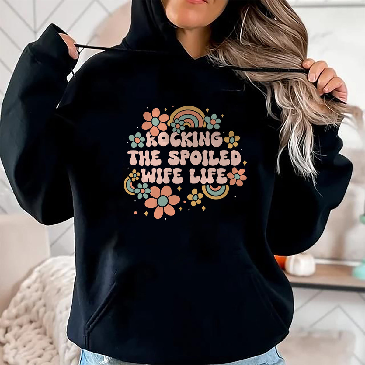 Best Wife Shirt, Wife and Husband Unisex T-Shirt/Hoodie/Sweatshirt HLT00 - Gift for wife T shirt, spoiled wife   Spoiled Wife Fiancee Rocking The Spoiled Wife Life Wife T-Shir