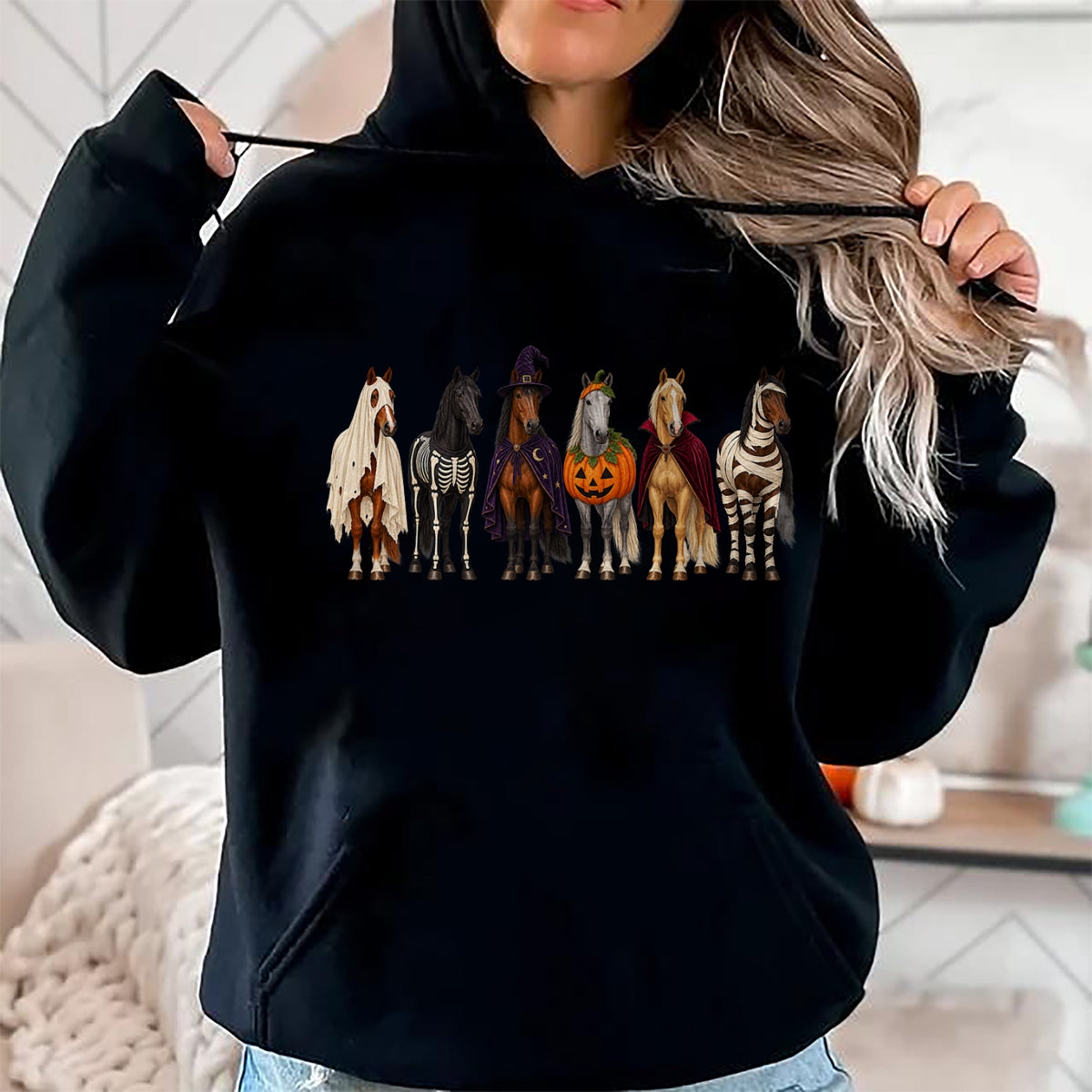 Best Horse Lover Shirt , Funny Horse UnisexT-Shirt/Hoodie/Sweatshirt HLT00 - Horse Lover Halloween Costumes Ghost Pumpkin Skeleton T-Shirt