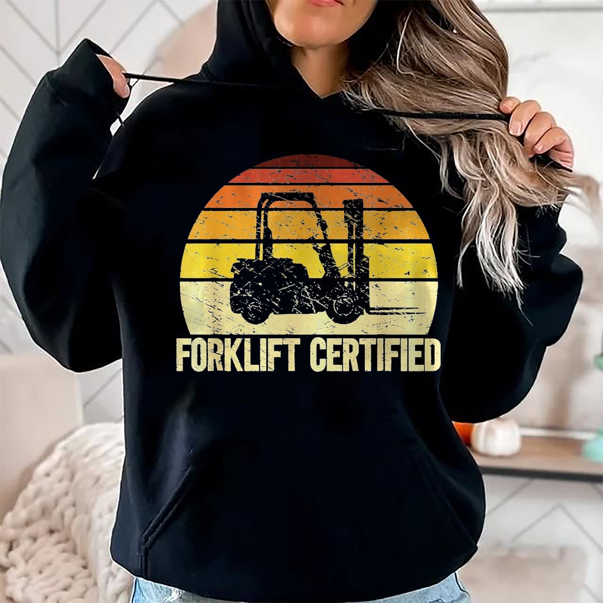 Best Truck Driver Life Shirt, Funny Trucker UnisexT-Shirt/Hoodie/Sweatshirt HLT00 - Retro Forklift Certified Forklift Operator Lift Truck Driver T-Shirt, Women, Purple Heather, X-Large