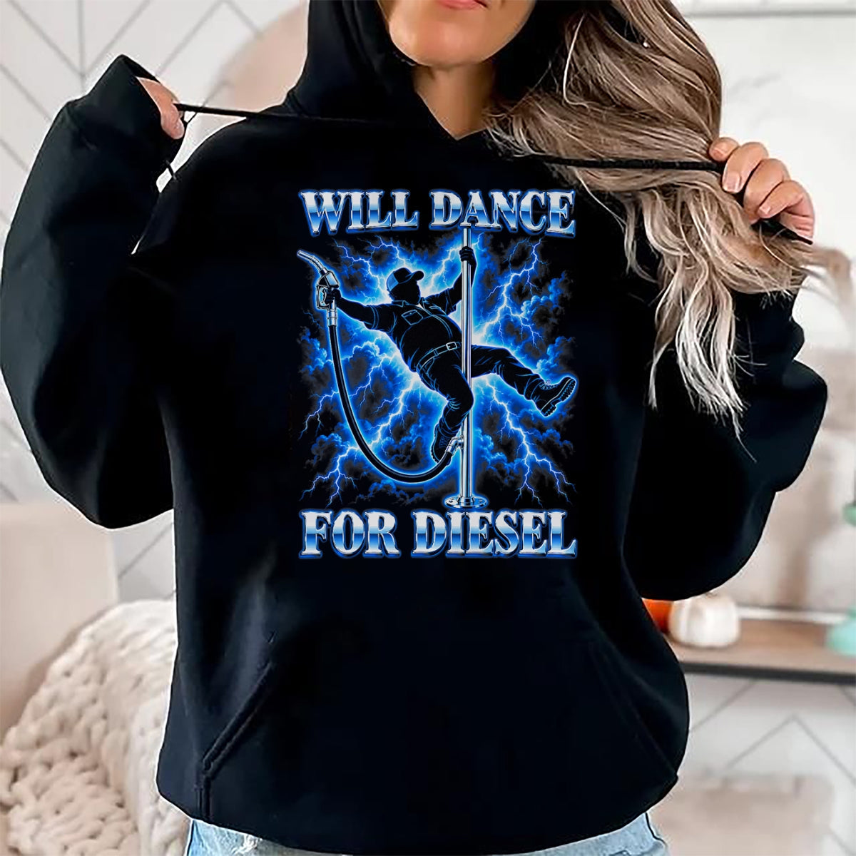 Best Truck Driver Life Shirt, Funny Trucker UnisexT-Shirt/Hoodie/Sweatshirt HLT00 - Will Dance for Diesel Funny Truck Driver Automotive Humor T-Shirt
