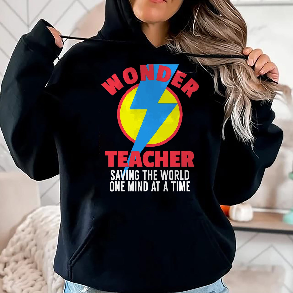 Best Teacher Shirt, Funny Teacher UnisexT-Shirt/Hoodie/Sweatshirt HLT00 - Wonder Teacher Costume Shirt  Teacher Halloween Costume Tee T-Shirt