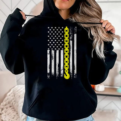 Best Truck Driver Life Shirt, Funny Trucker UnisexT-Shirt/Hoodie/Sweatshirt HLT00 - Tow Truck Driver Thin Yellow line USA Flag Gift Towing Dad T-Shirt