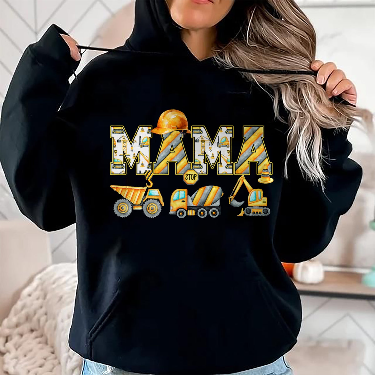 Best Thanksgiving Family Shirt , Funny Thanksgiving UnisexT-Shirt/Hoodie/Sweatshirt HLT00 - Funny Mama Construction Excavator Tee Matching Family Birthday Party T Shirts