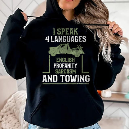 Best Truck Driver Life Shirt, Funny Trucker UnisexT-Shirt/Hoodie/Sweatshirt HLT00 - Tow Truck Giftz & More Tow Truck Driver Funny T-Shirt - Black, Small