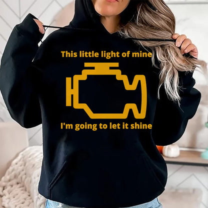 Best Mechanic Life Shirt, Funny Mechanic UnisexT-Shirt/Hoodie/Sweatshirt HLT00 - This Little Light of Mine - Check Engine Light T-Shirt T-Shirt