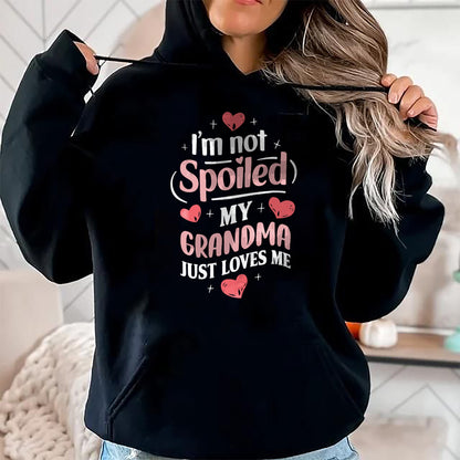 Best Wife Shirt, Wife and Husband Unisex T-Shirt/Hoodie/Sweatshirt HLT00 - I'm Not Spoiled My Grandma Just Loves Me Grandma Hearts T-Shirt