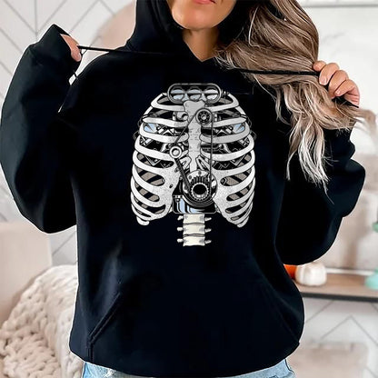 Best Mechanic Life Shirt, Funny Mechanic UnisexT-Shirt/Hoodie/Sweatshirt HLT00 - Car Mechanic Halloween Graphic Engineer Skeleton Mechanics T-Shirt, Men, Black, XX-Large