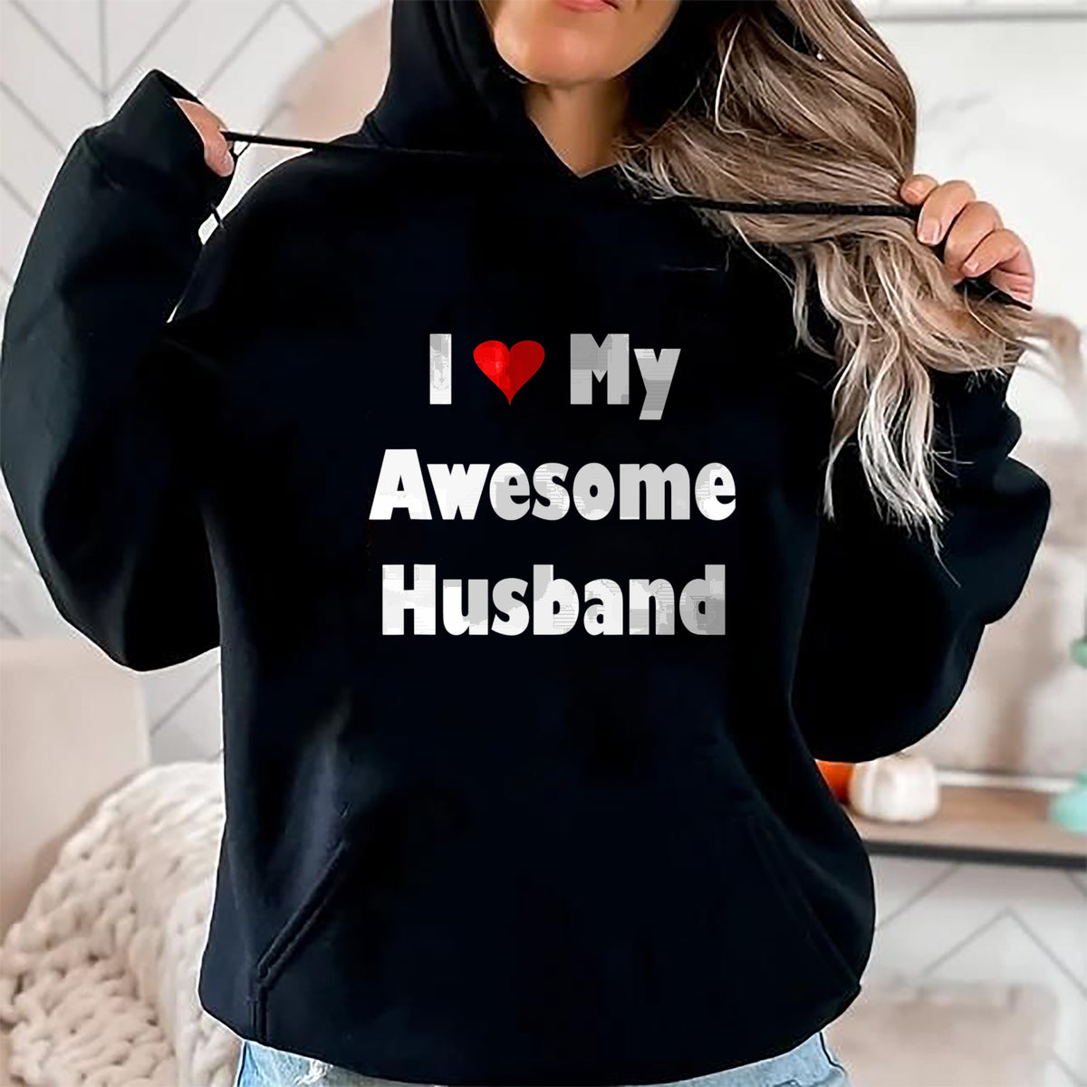 Best Wife Shirt, Wife and Husband Unisex T-Shirt/Hoodie/Sweatshirt HLT00 - Womens My Husband Is Awesome Tee I Love My Awesome Husband T-Shirt (1)